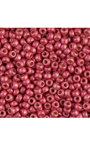 Miyuki rocailles Perlen 8/0 - Matted duracoat galvanized light cranberry 8- 4211F
